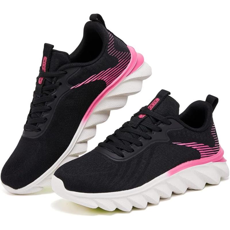 Aleader Womens Bladefoam Colorful Running Shoes Black Fushia Aleader